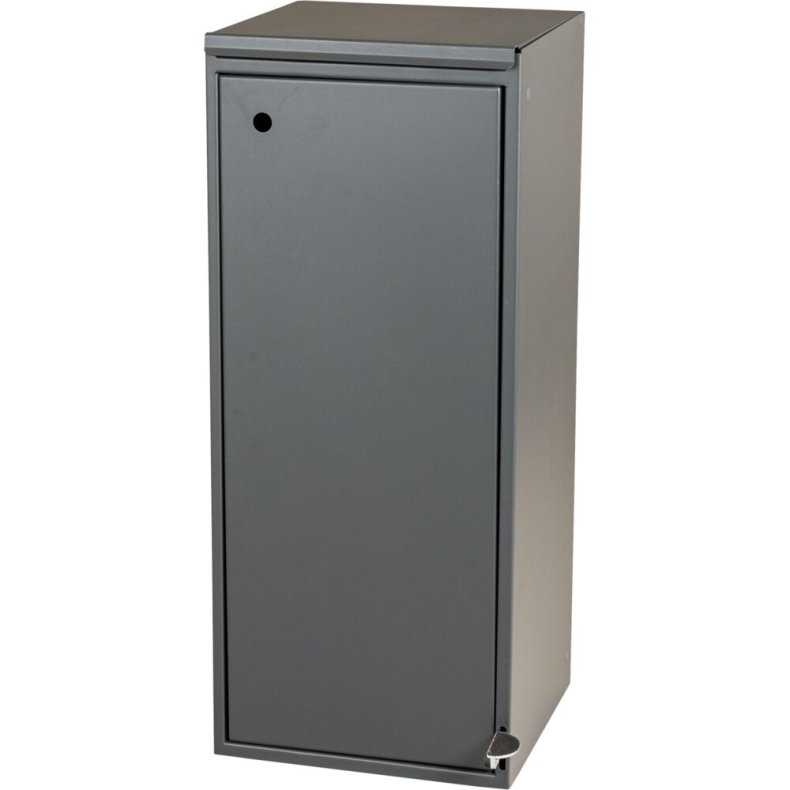 Affaldsspand, Tina Trolleys, gr�, pulverlakeret st�l, 100 l, med lukket l�g og pedal *Denne vare tages ikke retur*