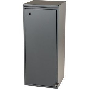 Affaldsspand, Tina Trolleys, gr�, pulverlakeret st�l, 2-rums, 2x60 l, 2 indkast, lukket l�g og pedal *Denne vare tages ikke retur*