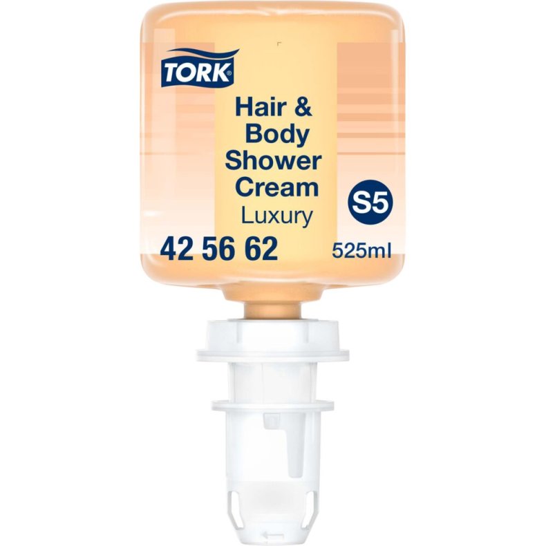 H�r og body shower cream, Tork S5 Premium, 525 ml, med farve og parfume, mini