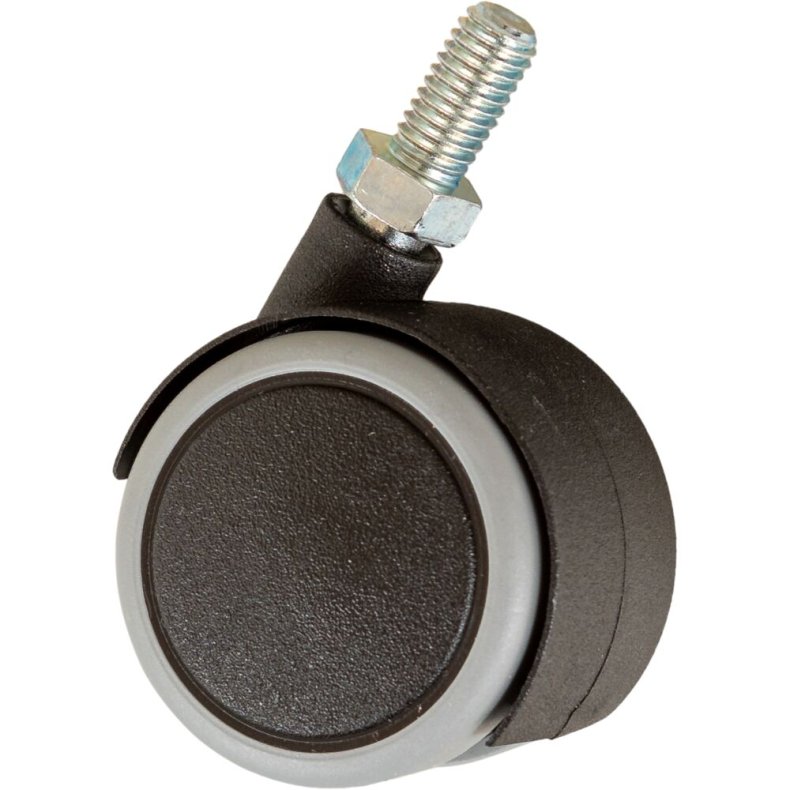 Hjul, Tina Trolleys, �40mm, sort, softhjul med bremse *Denne vare tages ikke retur*