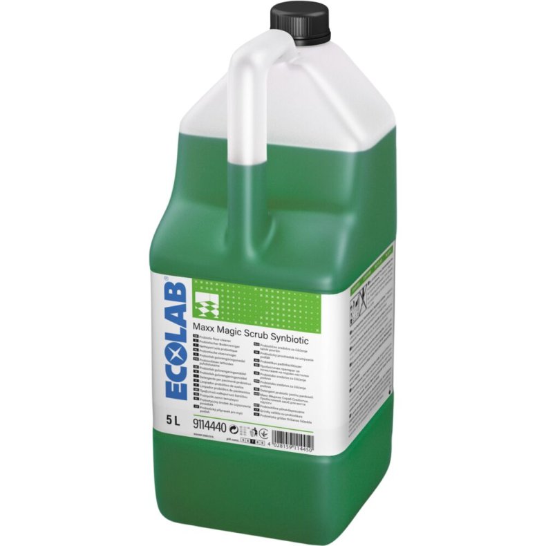 Gulvreng�ring, Ecolab MAXX Magic Scrub Synbiotic, 5 l, med farve og parfume