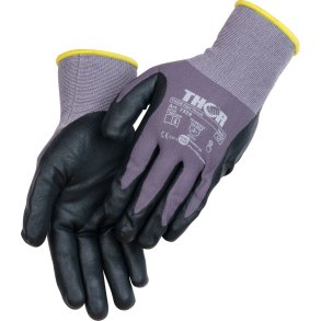 Fingerdyppet nitrilhandske, THOR Flex Tech, 10, sort, nitril/polyester