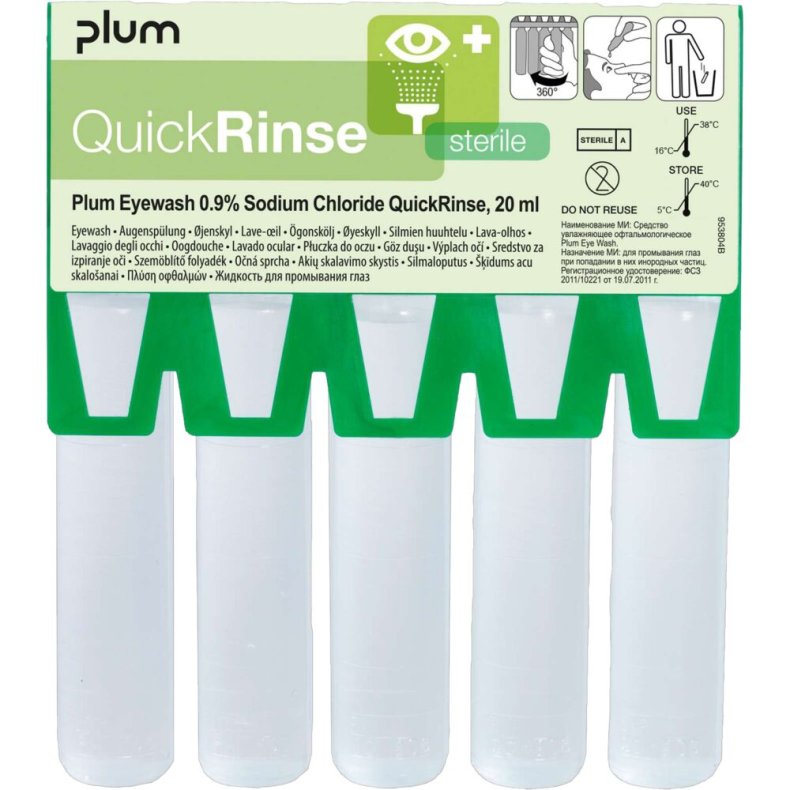 S�r- og �jenskyl, Plum, 20 ml, klar, skyllev�ske QuickRinse *Denne vare tages ikke retur*