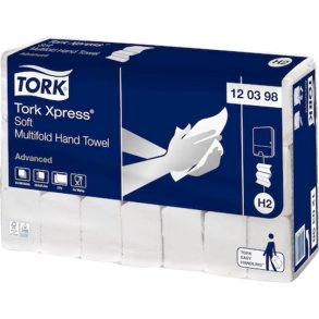 H�ndkl�deark, Tork H2 Universal, 2-lags, Z-fold, 25,5x21,3cm, 8,5 cm, hvid, genanvendt papir
