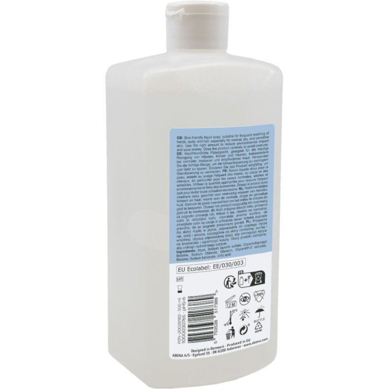 H�nds�be, ABENA, 500 ml, uden farve og parfume *Denne vare tages ikke retur*