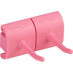 V�goph�ng til redskaber, Vikan, 8,3x7,8x4,8cm, lyser�d, PP/TPE, dobbeltkrogs modul *Denne vare tages ikke retur*