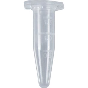 Mikrocentrifuger�r, 1,5 ml, transparent, med sikkerhedsl�g