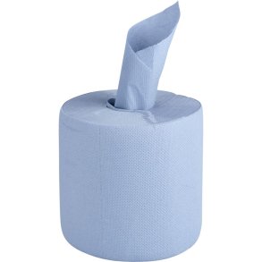 H�ndkl�derulle, neutral, 2-lags, 105m x 18,5cm, �20cm, bl�, genanvendt papir