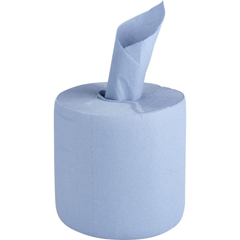 H�ndkl�derulle, neutral, 2-lags, 105m x 18,5cm, �20cm, bl�, genanvendt papir