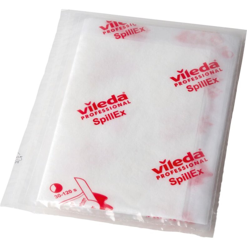 Spildmoppe, Vileda Cleanroom Spillex, 54x37cm, hvid, nonwoven/PE, KAT7, engangs *Denne vare tages ikke retur*