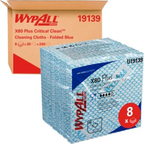 Industriaft�rring, Kimberly-Clark Wypall X80, 35,5x35,5cm, bl�