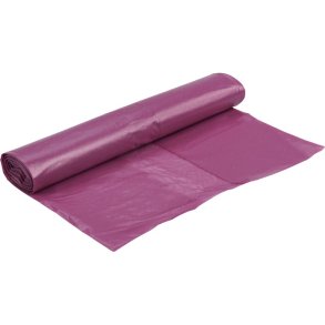S�k, C-fold, 40 l, transparent lilla, LDPE/genanvendt, 55x80cm
