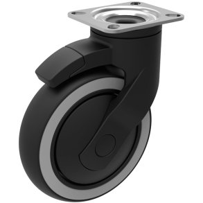 Hjul, Vileda Equipe, med bremse, �125mm *Denne vare tages ikke retur*