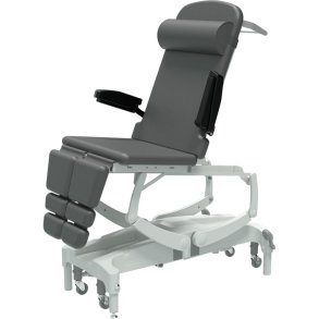 Behandlerstol/leje, Seers Clinnova Versa PRO, 1,95m x 70cm, m�rkegr�, nakkepude og papirrulle holder, max 285 kg *Denne vare tages ikke retur*