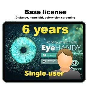 Software, 1-bruger 6-�rs grundlicens til EYEHANDY, distance, n�rssyn farvesyn