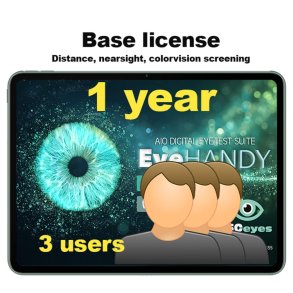Software, �rslicens til EyeHandy grundlicens 3 brugere, �rligt