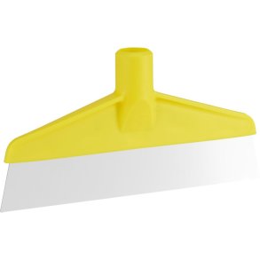 Gulvskraber, Vikan, 24,5x12,5x3,1cm, gul, PP/rustfrit st�l, 24,5 cm, med enkeltblad *Denne vare tages ikke retur*