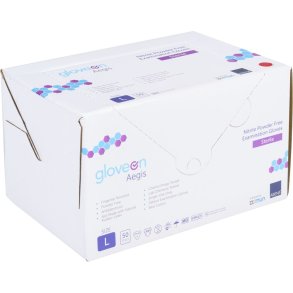 Steril unders�gelseshandske, Aegis, L, bl�, nitril, pudderfri