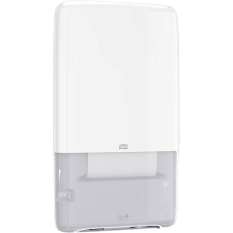 Dispenser, Tork H5, 10x37,9x64,5cm, hvid, plast, til h�nkl�deark, automatisk