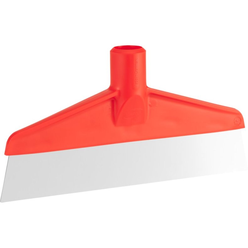 Gulvskraber, Vikan, 24,5x12,5x3,1cm, r�d, PP/rustfrit st�l, 24,5 cm, med enkeltblad *Denne vare tages ikke retur*