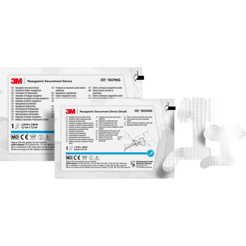 Fikseringsenhed, 3M, transparent, til nasalsonder, 4,5x4,7cm, latexfri *Denne vare tages ikke retur*