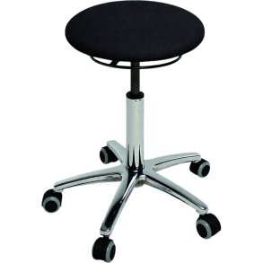 Taburet, lav model, sort, h�jde 46-58 cm, rundt s�de *Denne vare tages ikke retur*