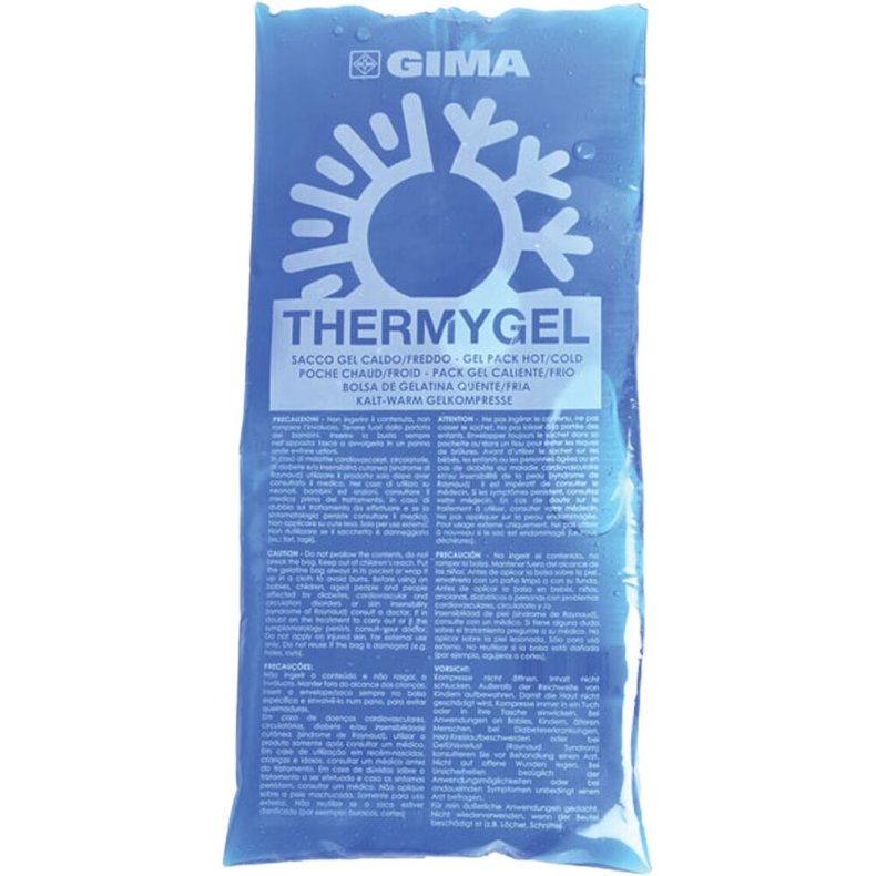 Kulde- og varmepakning, GIMA, 26x11cm, bl�, kold/varm, engangs *Denne vare tages ikke retur*