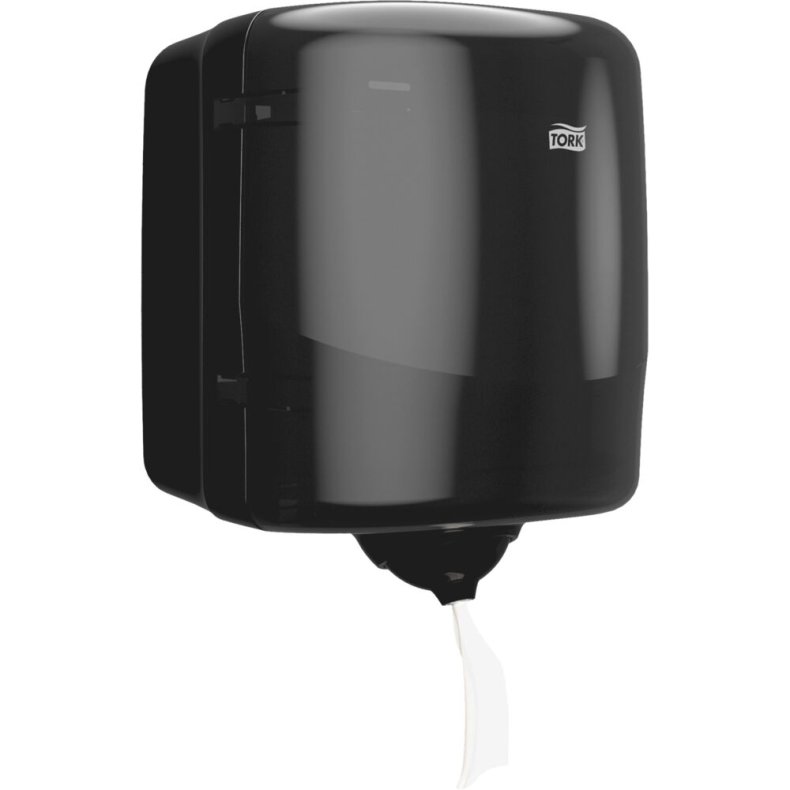 Dispenser, Tork M4 Reflex, Midi, 25,5x23,9x33,1cm, sort, plast, til aft�rringspapir
