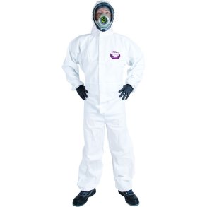 Beskyttelsesdragt, Weepro, L, hvid, nonwoven/PE, usteril, Type 5B/6B, enkeltforpakket, engangs