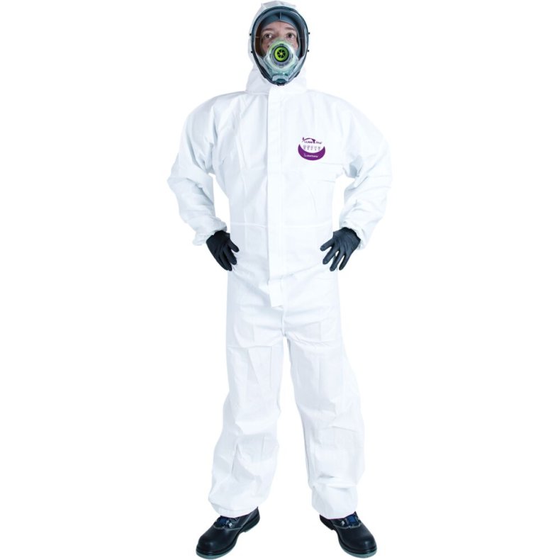 Beskyttelsesdragt, Weepro, XXL, hvid, nonwoven/PE, usteril, Type 5B/6B, enkeltforpakket, engangs
