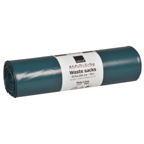 S�k, ABENA Poly-Line, 75 l, bl�, LDPE/genanvendt, 57,5x100cm