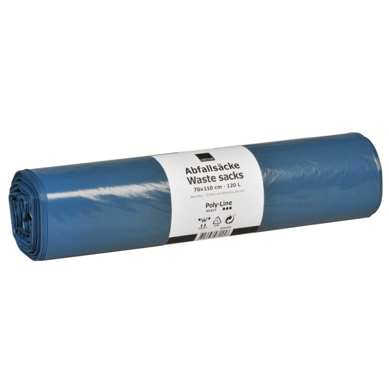 S�k, ABENA Poly-Line Supers�k, 100 l, bl�, LLDPE/genanvendt, 70x110cm