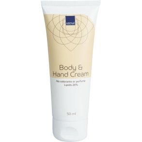Hud- og H�ndcreme, ABENA, 50 ml, uden farve og parfume, 25% fedt