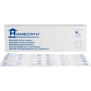 Engangskateter, HomeCath Single, nelaton, CH 14, 40cm, coated, steril *Denne vare tages ikke retur*