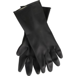 Latexhandske, THOR Black Heavy Duty, XXL, sort, latex, indvendig velourisering
