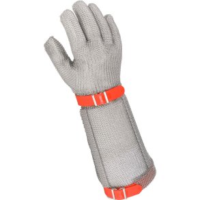 Brynjehandske, Niroflex Easyfit, XXL, olivengr�n, st�l, med manchet, med strammeb�nd *Denne vare tages ikke retur*