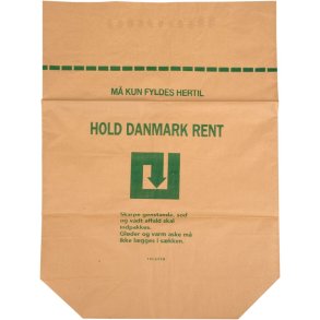 Papirs�k, 110 l, brun, papir, 70x100+25cm, med PE-bel�gning