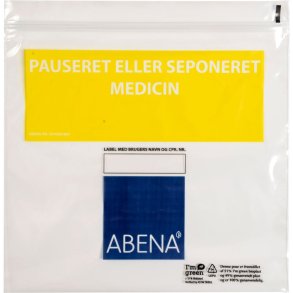 Lynl�spose, gul, til pauseret eller seponeret medicin