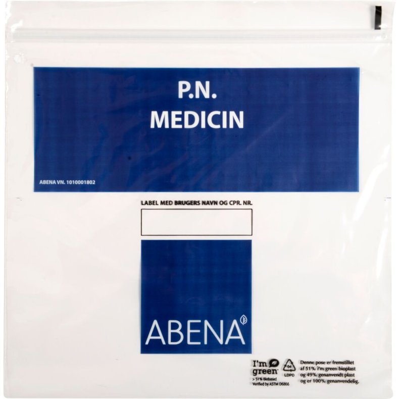 Lynl�spose, bl�, til P.N. medicin
