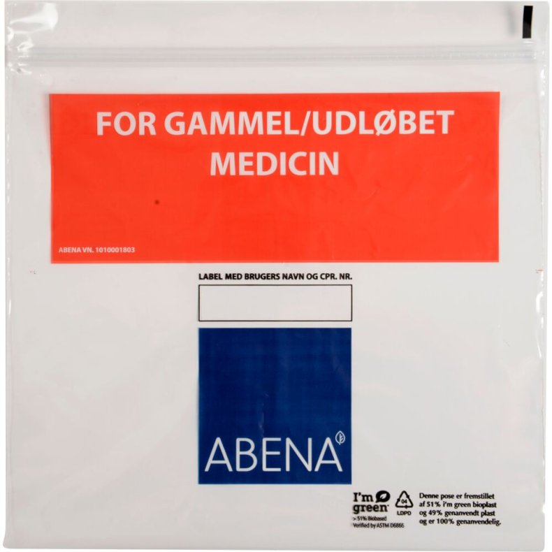 Lynl�spose, r�d, til for gammel/udl�bet medicin