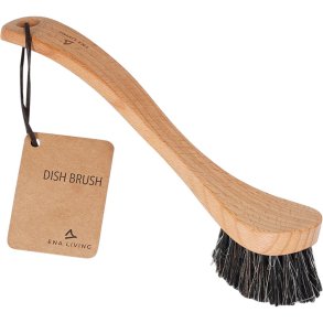 Opvaskeb�rste, Ena Living, 23x3,5cm, nature, hesteh�r/b�getr�/PBT, med skaft, bl�d b�rsteh�r