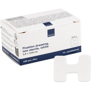 Fikseringsplaster, ABENA, S, 2,6x3,65cm, hvid, usteril