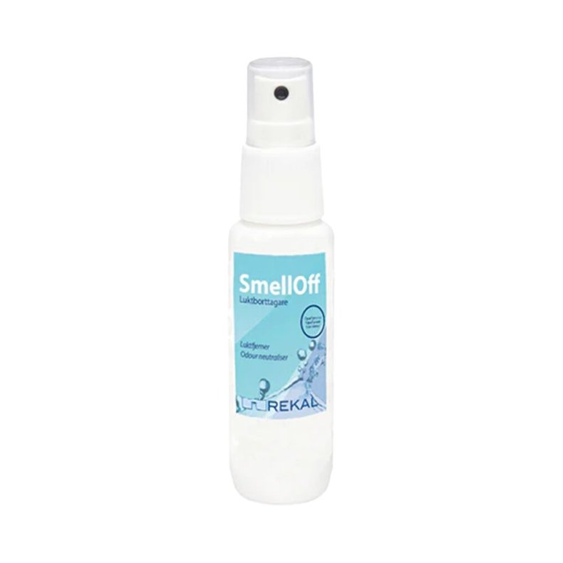 Lugtfjerner, Rekal SmellOff, 60 ml, klar-til-brug, uden farve og parfume