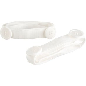 Fikseringsb�nd, Greaturo, 60x2cm, hvid, 2 stk. pr. pose, med knapper, usteril