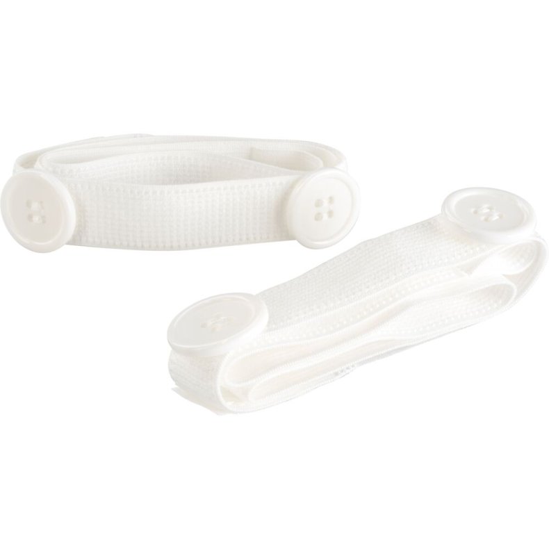 Fikseringsb�nd, Greaturo, 60x2cm, hvid, 2 stk. pr. pose, med knapper, usteril