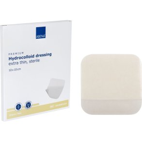 Hydrokolloid bandage, ABENA, 10x10cm, semi-transparent, ekstra tynd, latexfri, steril, engangs *Denne vare tages ikke retur*