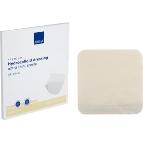 Hydrokolloid bandage, ABENA, 15x15cm, semi-transparent, ekstra tynd, latexfri, steril, engangs *Denne vare tages ikke retur*