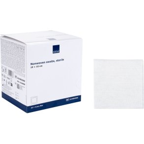 Nonwoven kompres, ABENA, 4-lags, 10x10cm, hvid, 5 stk./pouch, latexfri, steril *Denne vare tages ikke retur*
