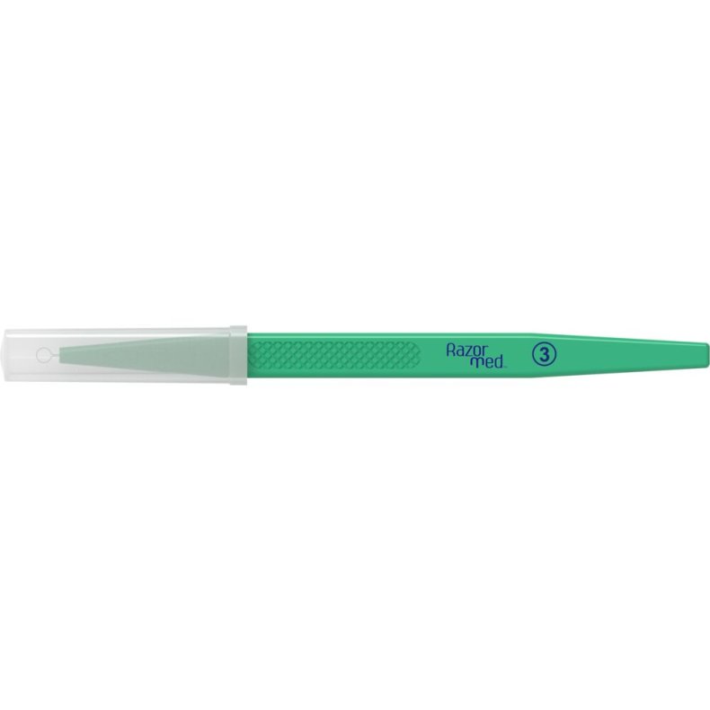 Curette, Razormed, �3mm, gr�n, rustfrit st�l, steril