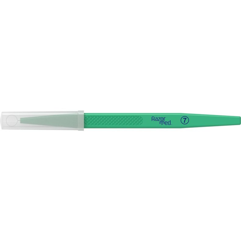 Curette, Razormed, 15cm, �7mm, gr�n, rustfrit st�l, steril